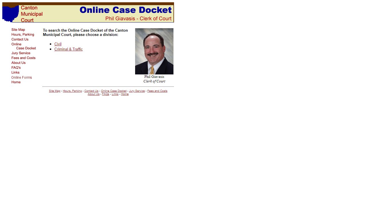 Canton Municipal Court - Online Case Docket